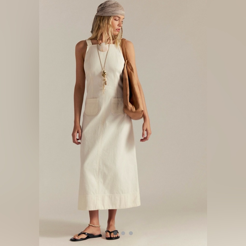 NWT FREE PEOPLE DEX DENIM MIDI DRESS 🔥